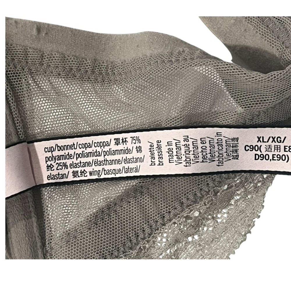 Victoria’s Secret XL front clasp grey lace bralette EUC - Picture 8 of 13